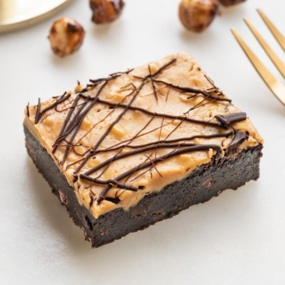 Mahadeva's Kitchen Vegan Gluten Free Peanut Butter Brownie