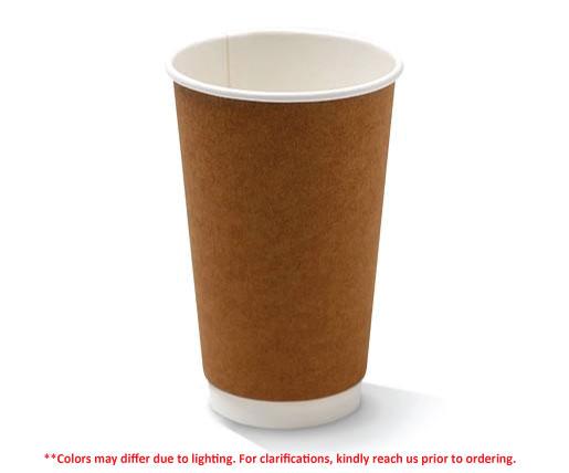 Pac Trading 16oz Double Walled Hot Cup Kraft