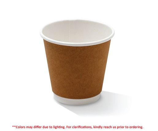 Pac Trading 8oz Double Walled Cup Kraft - 90mm