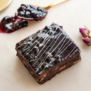 Mahadeva's Kitchen Vegan Gluten Free Blueberry Brownie