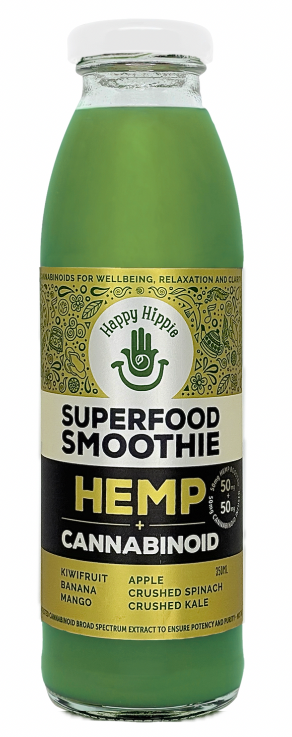 Wild One Happy Hippie Hemp + Cannabinoid Superfood Smoothie 12x350ml